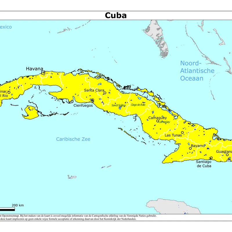 Kaart van Cuba