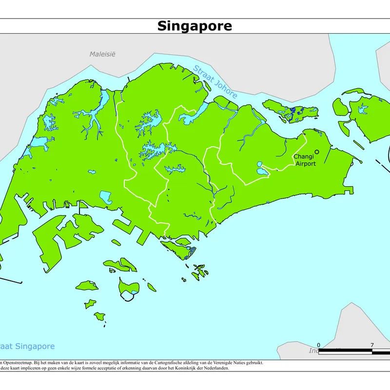 Kaart van Singapore