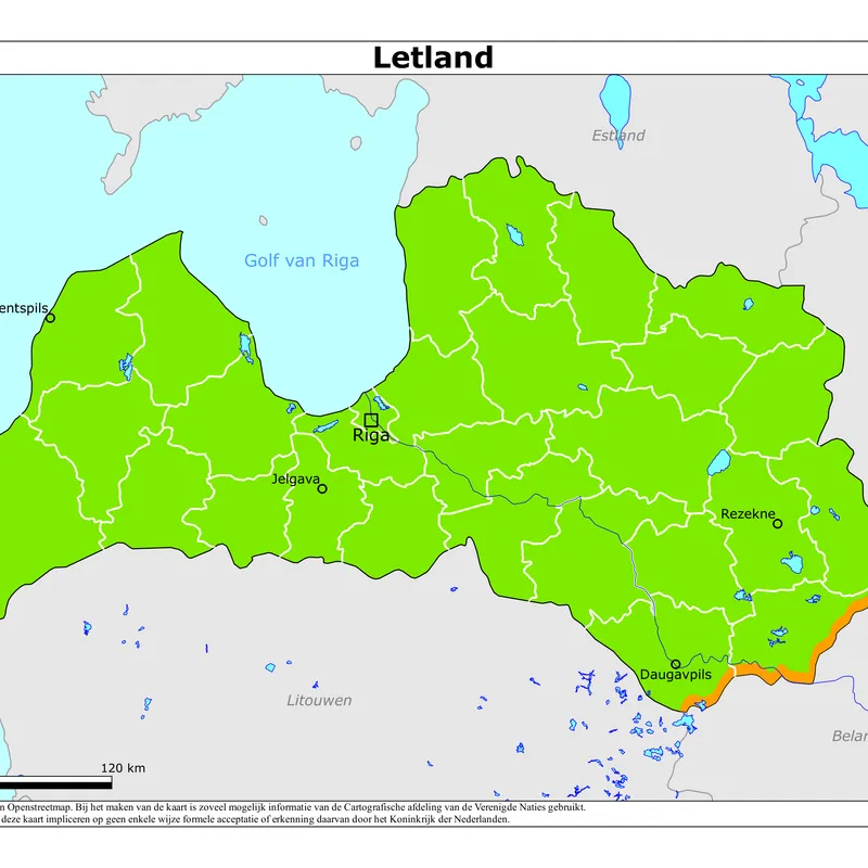 Kaart van Letland