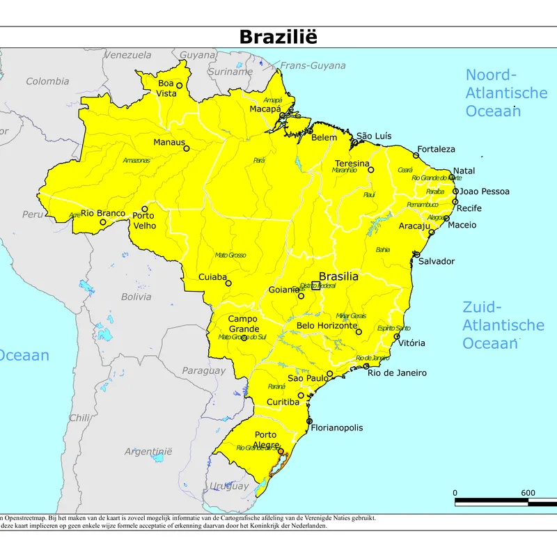 Kaart van Brazilië