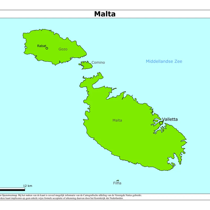Kaart van Malta