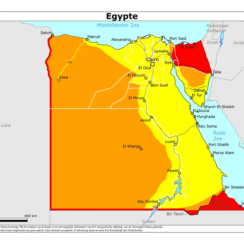 Kaart van Egypte