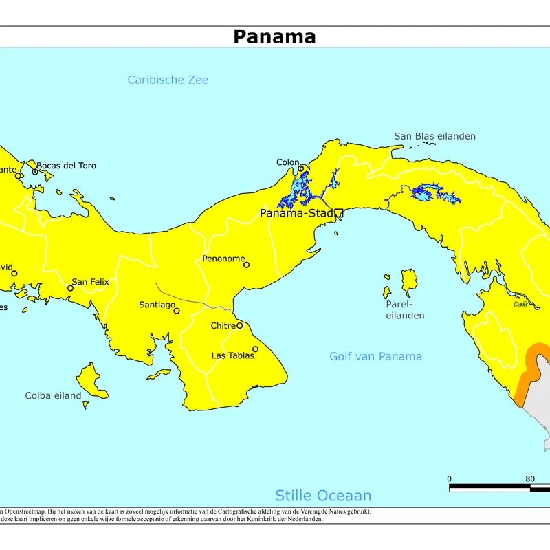 Kaart van Panama