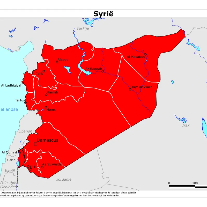 Kaart van Syrië