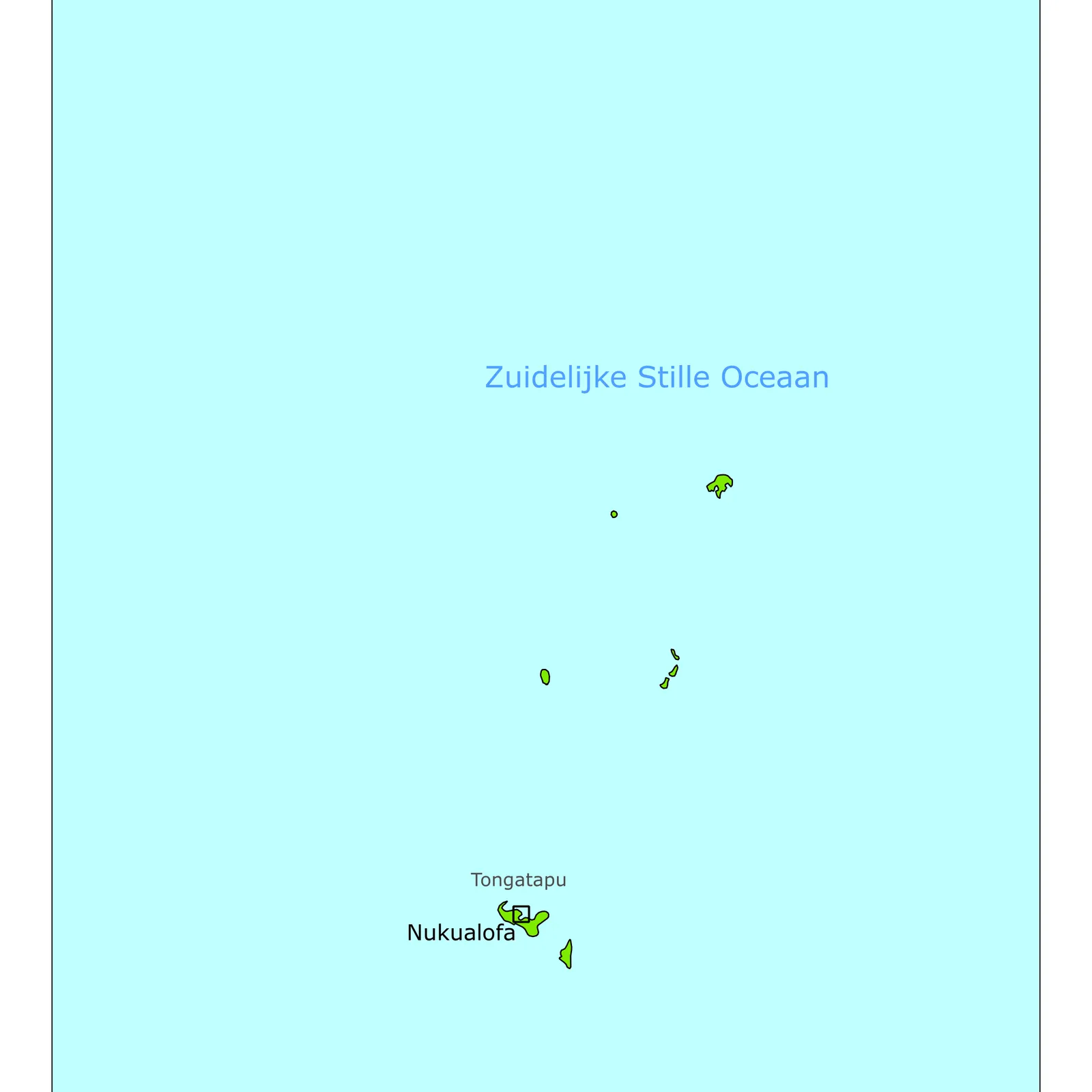 Grote kaart van Tonga