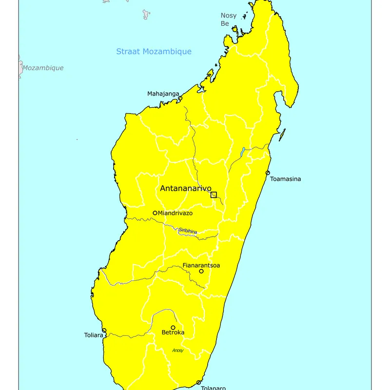 Kaart van Madagaskar