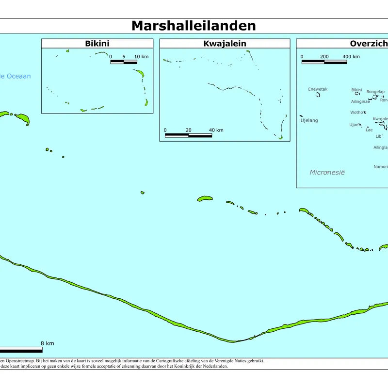 Kaart van Marshalleilanden