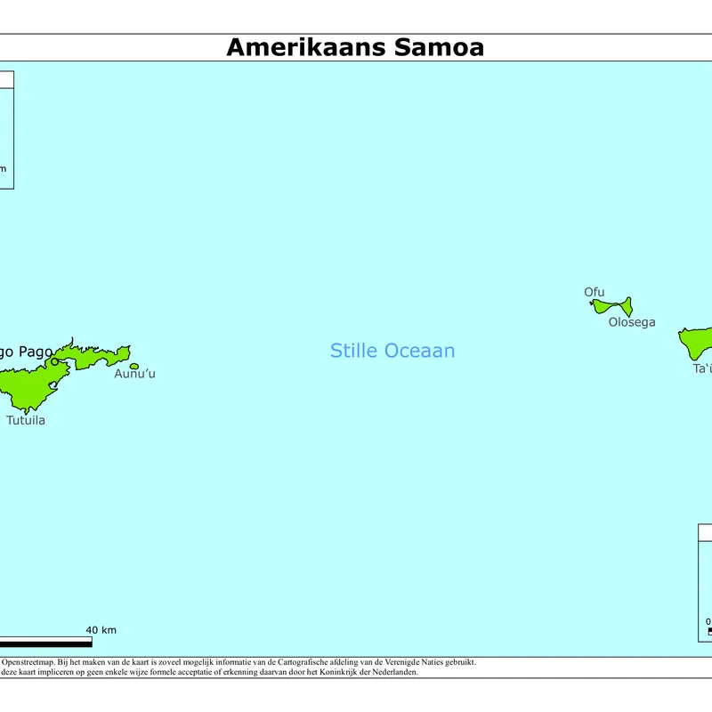 Kaart van Amerikaans-Samoa