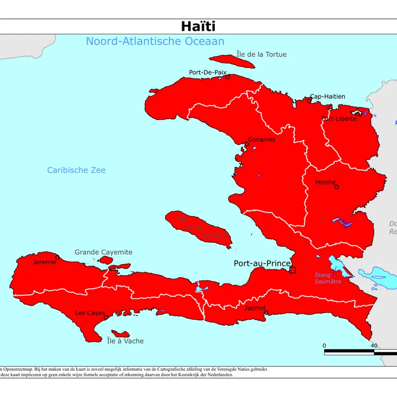 Kaart van Haïti