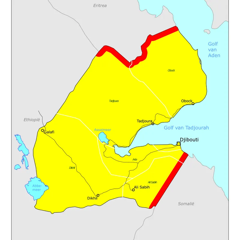 Kaart van Djibouti