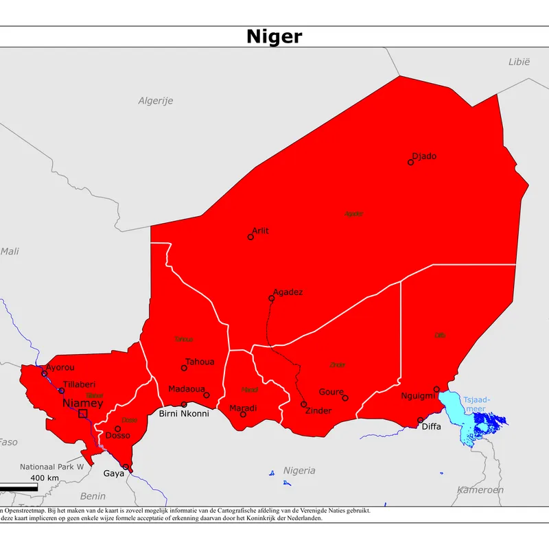 Kaart van Niger