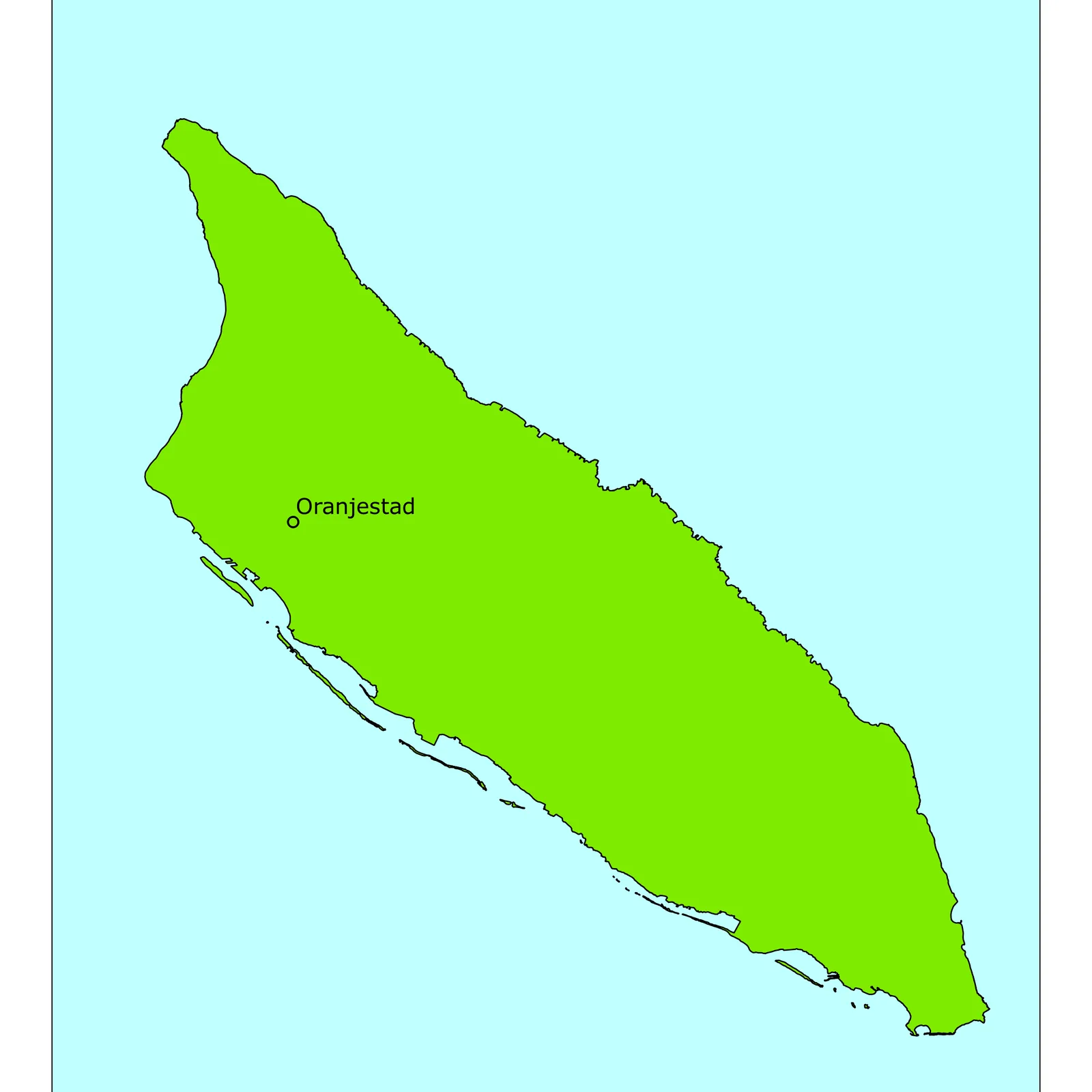 Grote kaart van Aruba