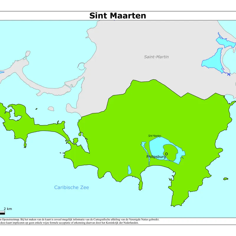 Kaart van Sint-Maarten