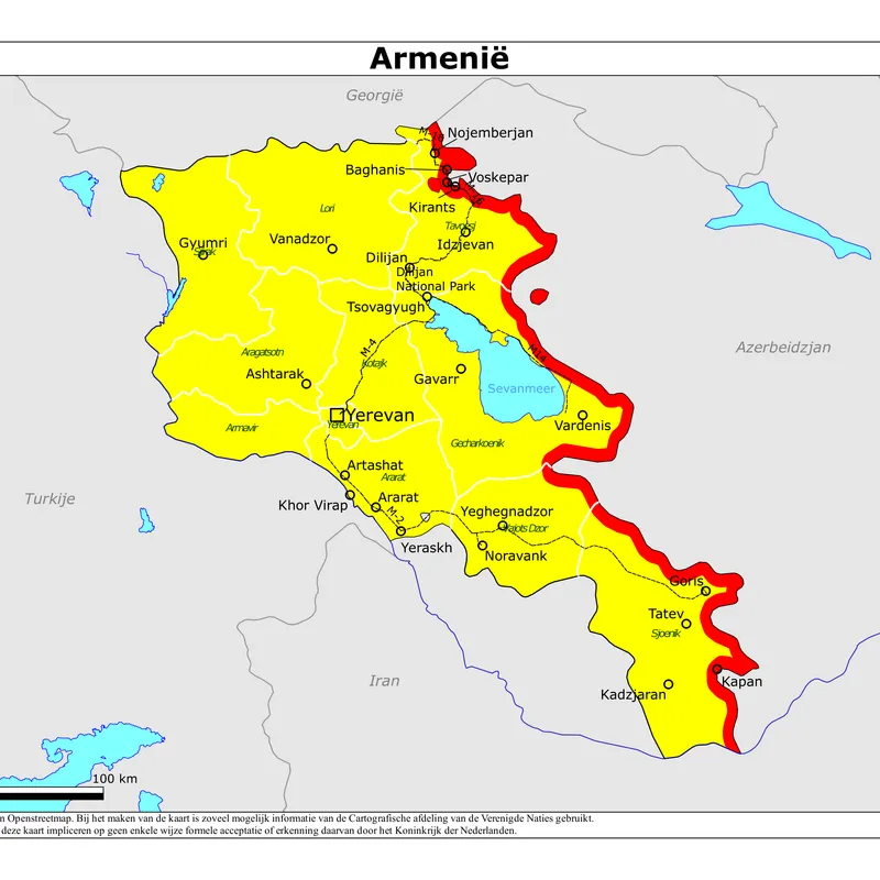 Kaart van Armenië