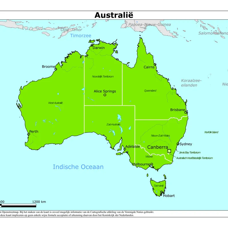 Kaart van Australië