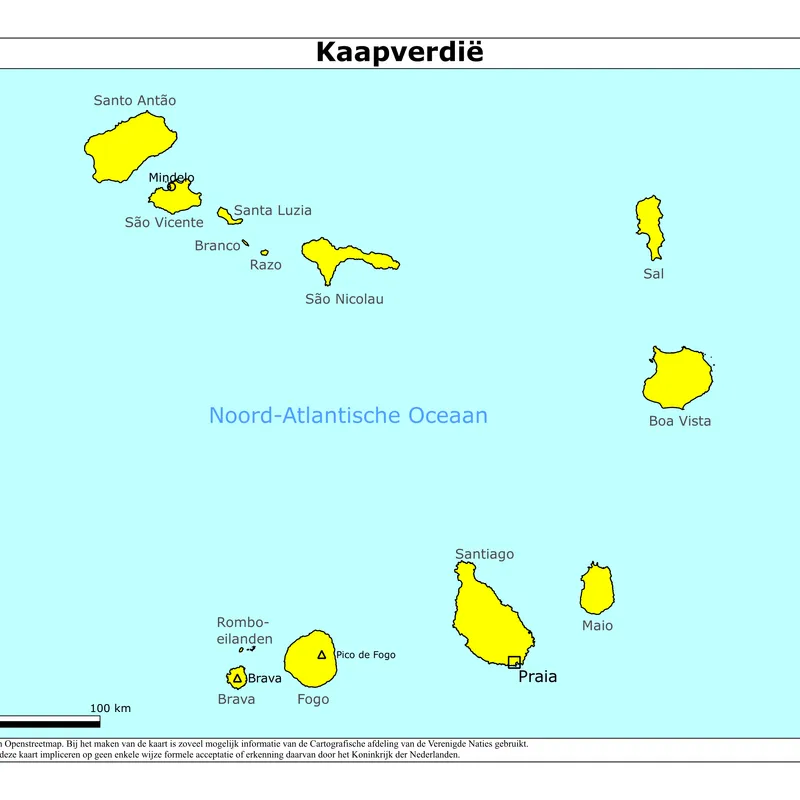 Kaart van Kaapverdië