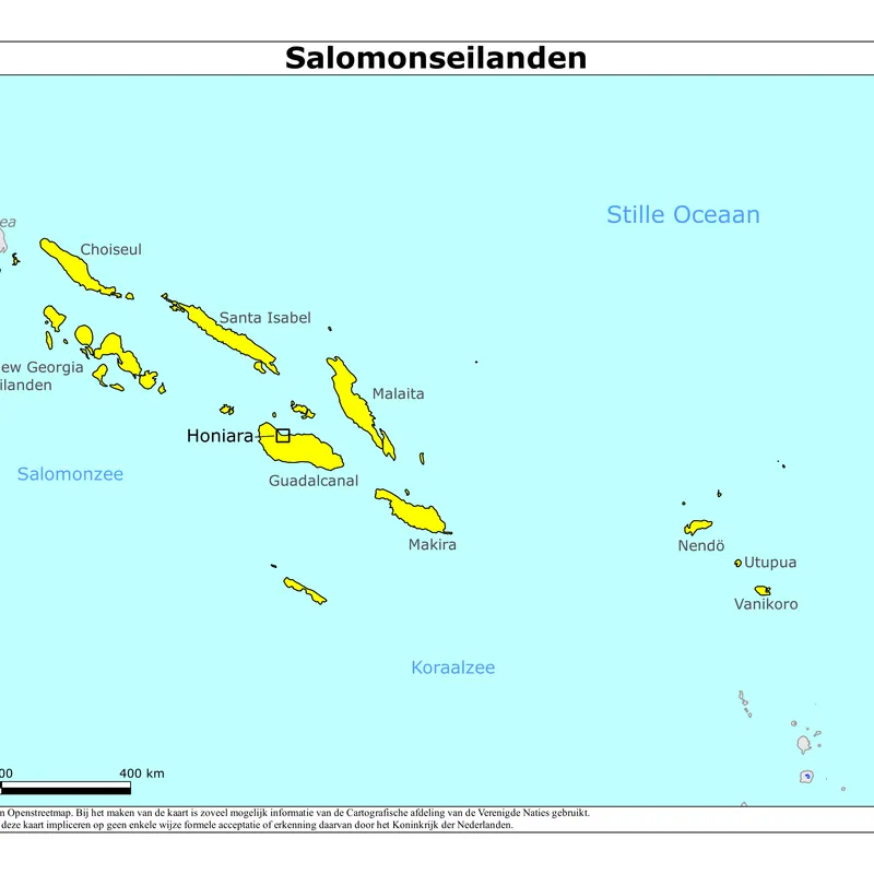 Kaart van Salomonseilanden