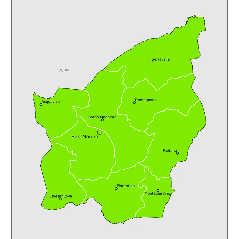 Kaart van San Marino