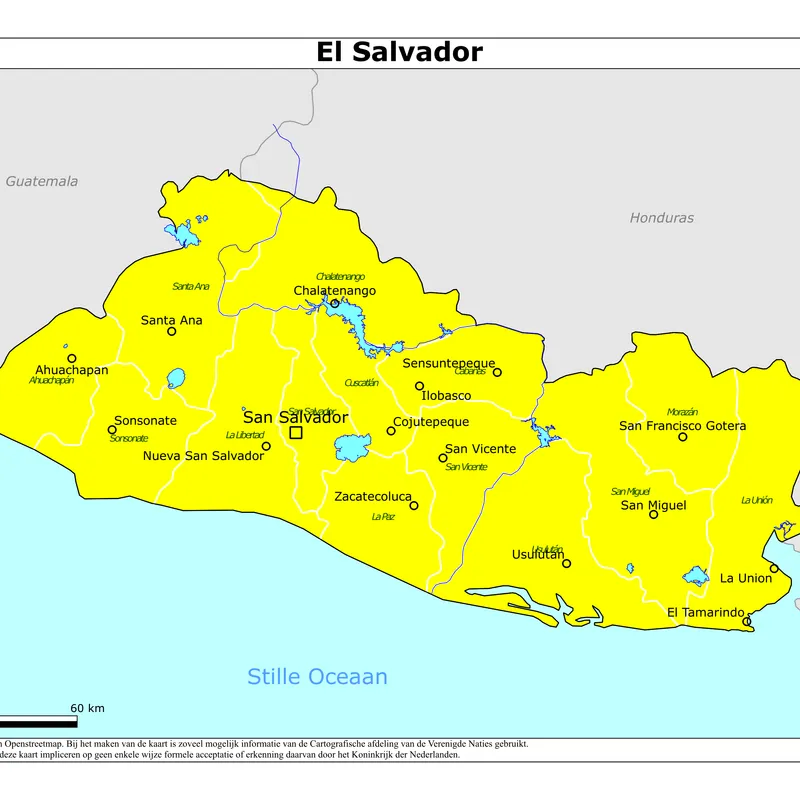 Kaart van El Salvador