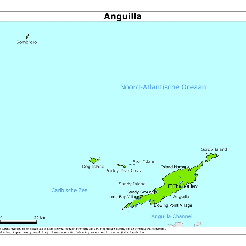Kaart van Anguilla