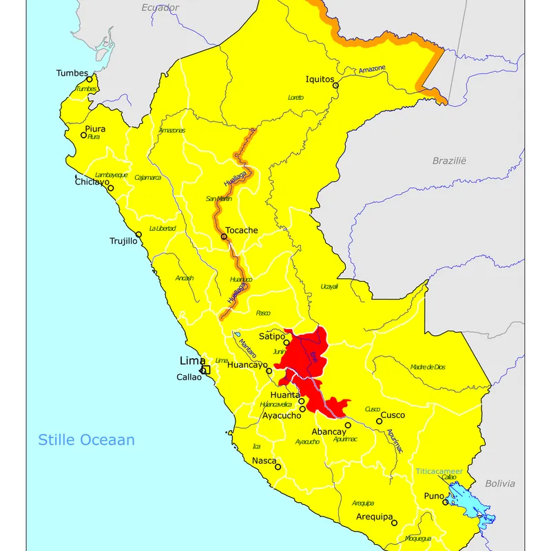 Kaart van Peru