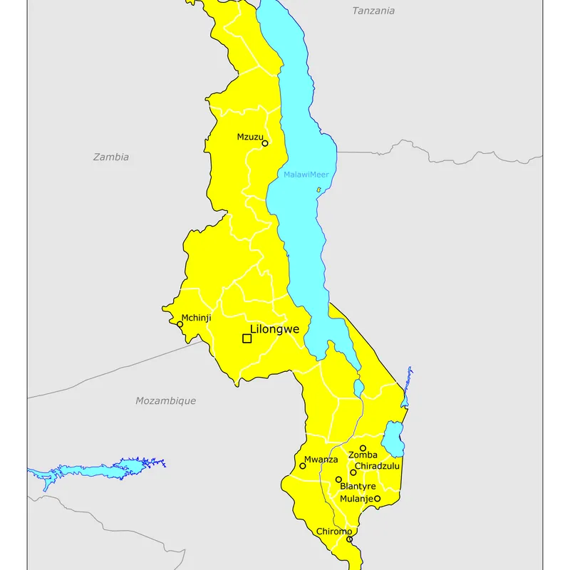 Kaart van Malawi